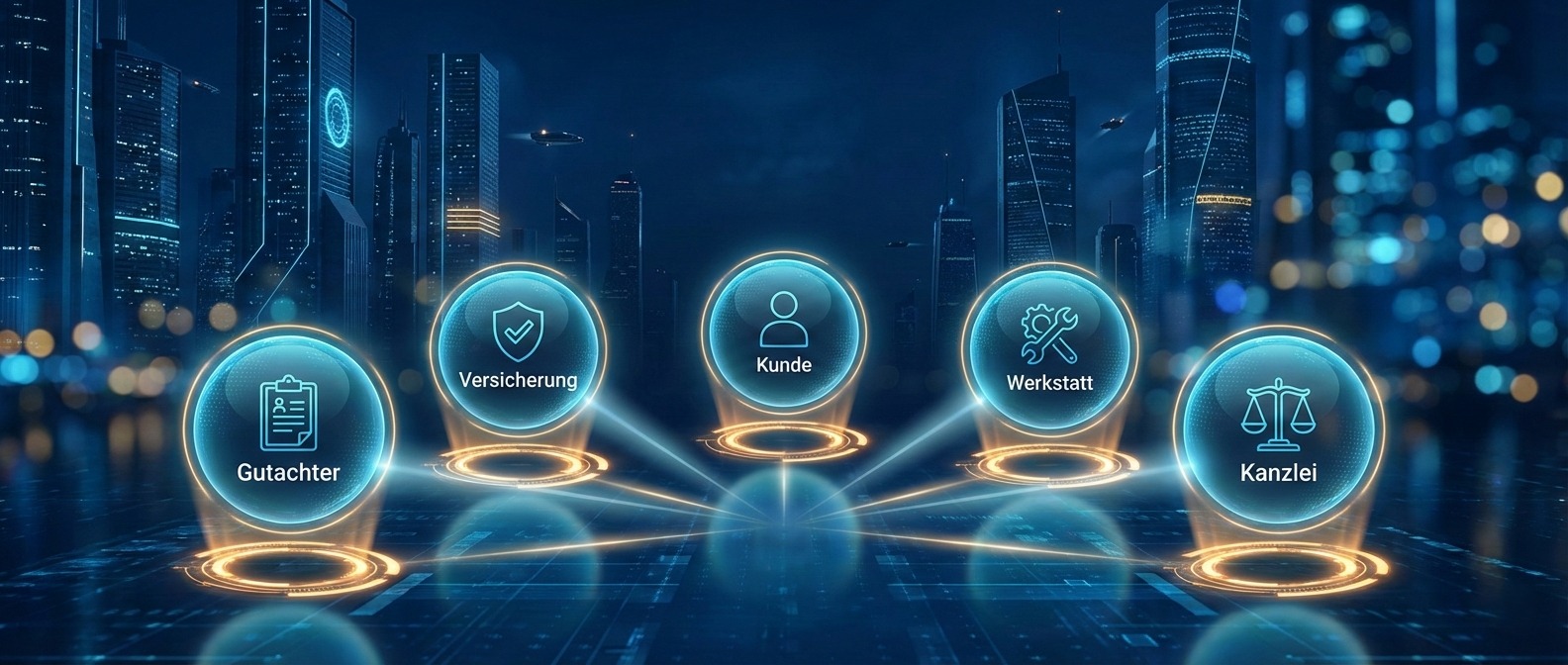 Digitales Schadenportal – Alle Partner verbunden